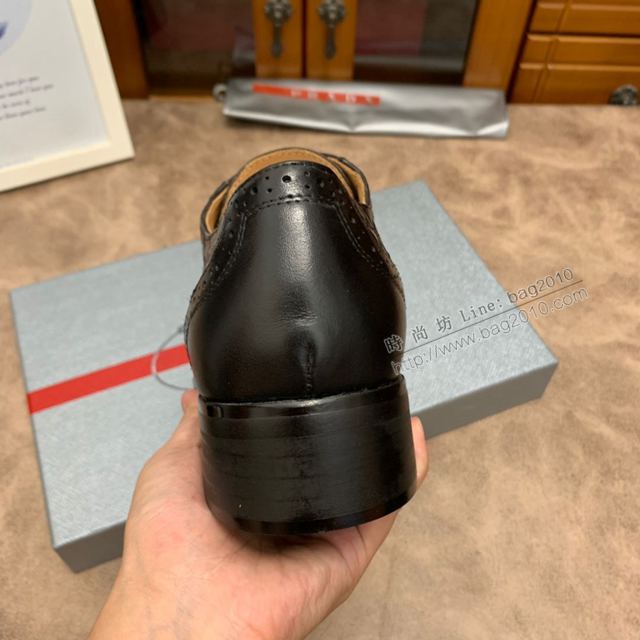 PRADA男鞋 頂級原單 普拉達經典休閒皮鞋 Prada男士皮鞋  hdx13440